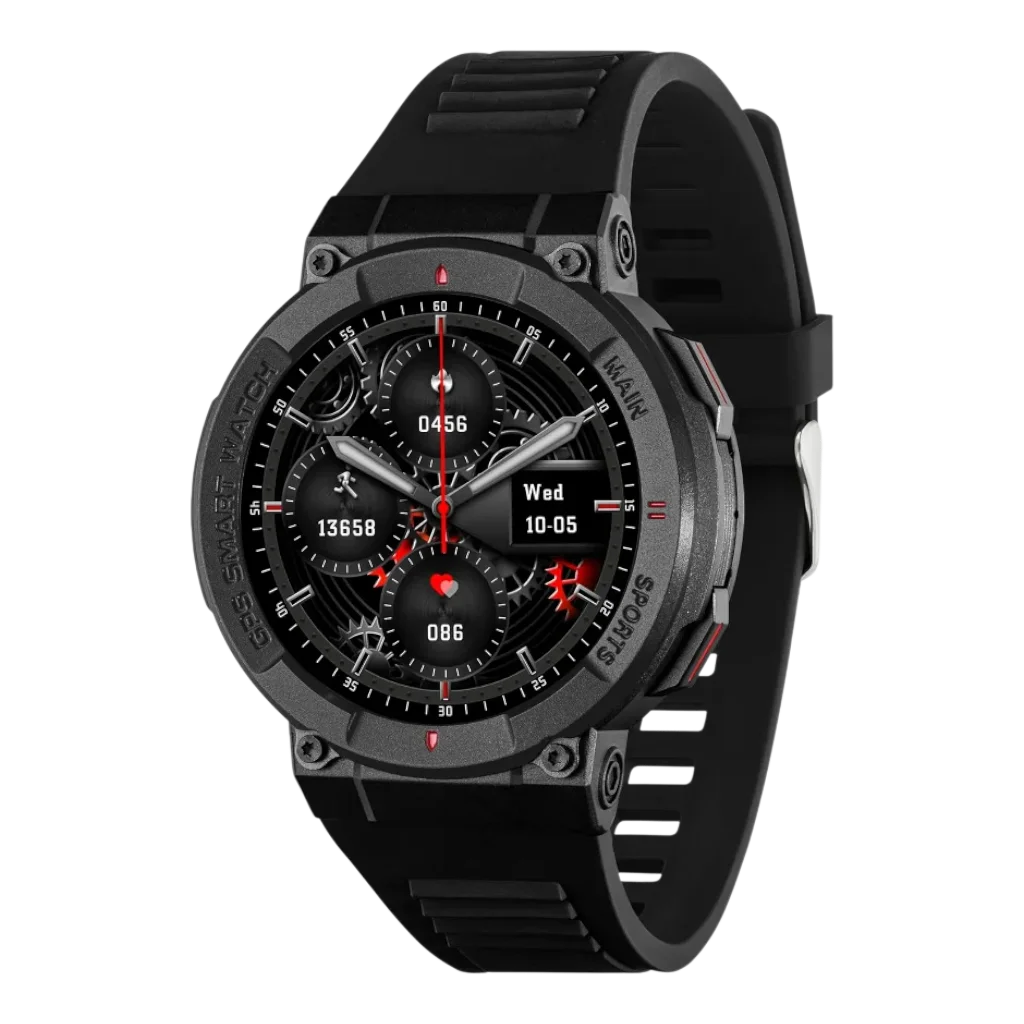 REFLEX ACTIVE Series 43 Smart Watch - Black, Silicone Strap